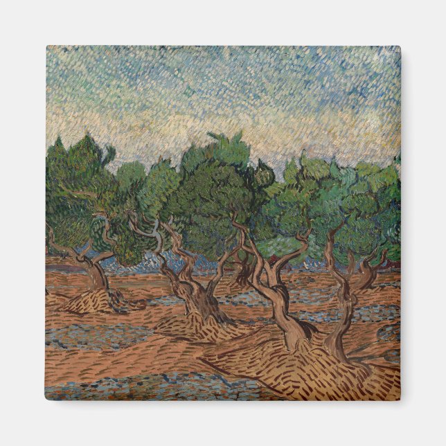 Imán Vincent van Gogh - Olivar (Frente)
