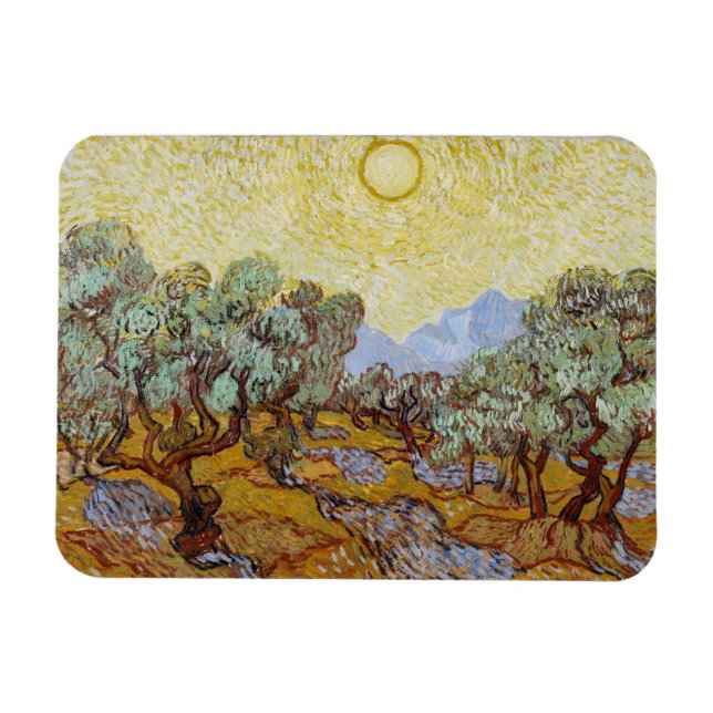 Imán Vincent van Gogh | Olivos, 1889 (Horizontal)