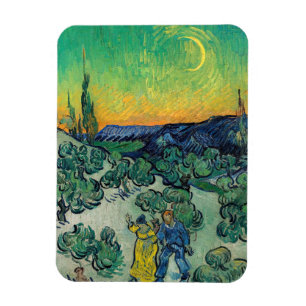 Imán Vincent van Gogh - Paisaje bajo la luz de la luna