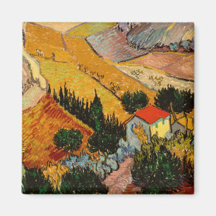 Imán Vincent van Gogh - Paisaje, Casa y Labrador