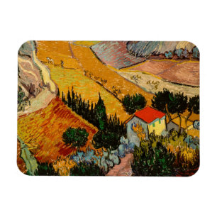 Imán Vincent van Gogh - Paisaje, Casa y Labrador