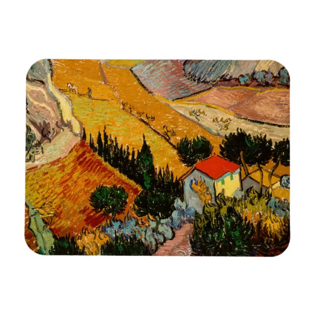 Imán Vincent van Gogh - Paisaje, Casa y Payaso (Horizontal)