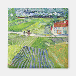 Imán Vincent van Gogh - Paisaje con Carriaje y Tren