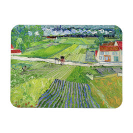 Imán Vincent van Gogh - Paisaje con Carriaje y Tren
