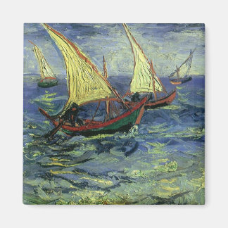 Imán Vincent van Gogh - Paisaje marino en Saintes Marie