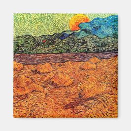 Imán Vincent Van Gogh - Paisaje nocturno con luna creci