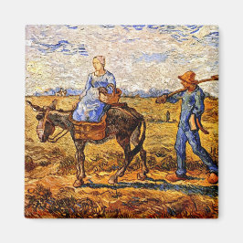 Imán Vincent Van Gogh - Pareja de campesinos yendo al t