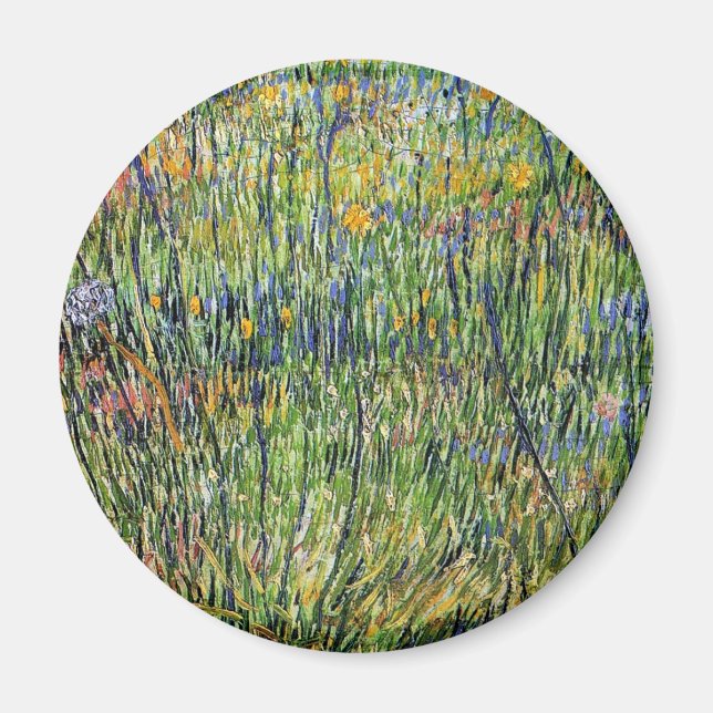Imán Vincent Van Gogh - Pasture In Bloom Fine Art (Frente)