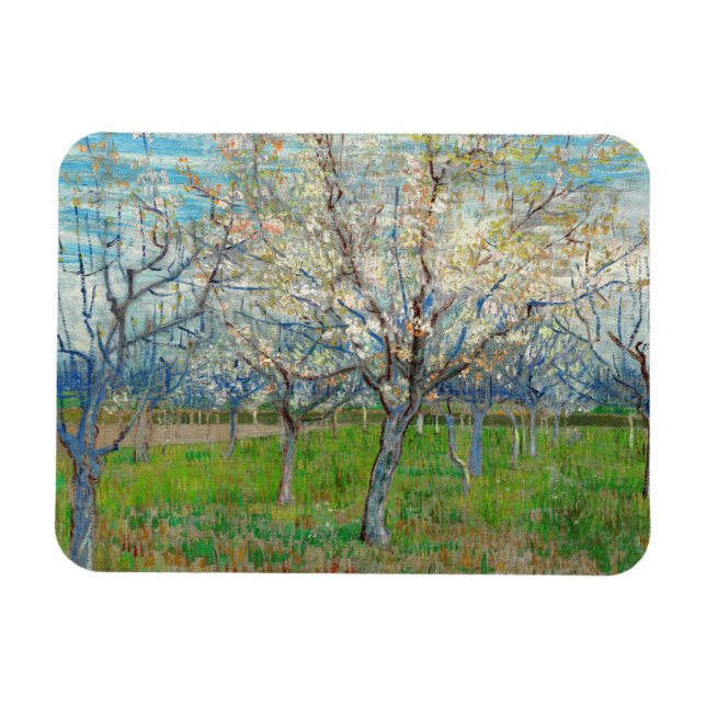 Imán Vincent van Gogh - Pink Orchard (Horizontal)