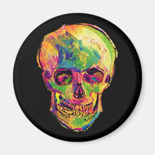 Imán Vincent Van Gogh - Pop Art Halloween Skull