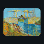 Imán Vincent van Gogh - Puente Langlois en Arles #1<br><div class="desc">El puente de los Langlois en Arles con el lavado femenino - Vincent van Gogh,  aceite en lienzo,  1888,  Arles</div>