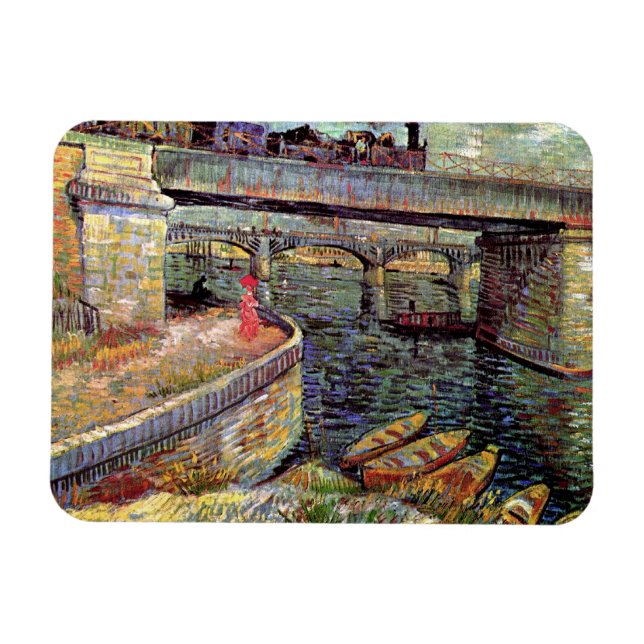 Imán Vincent van Gogh - puentes a través del Sena (Horizontal)