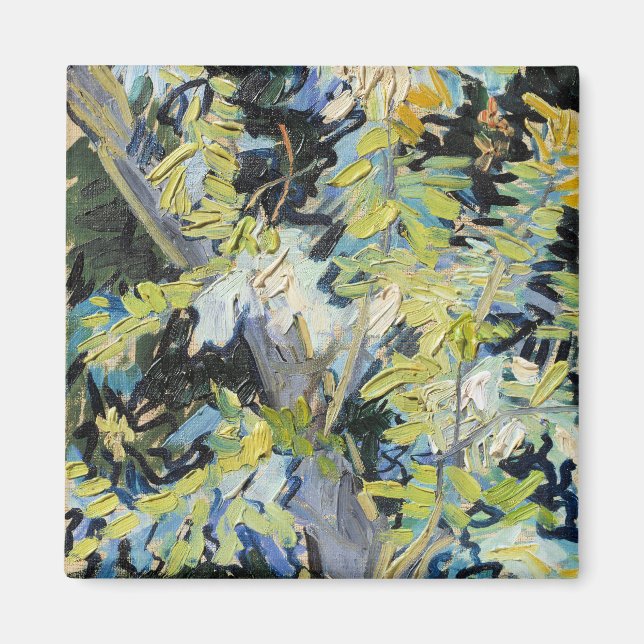 Imán Vincent van Gogh, ramas de acacia floreciendo, (Frente)