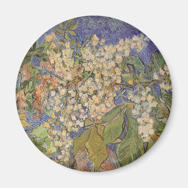 Imán Vincent van Gogh - Ramas de castaño en flor (Frente)
