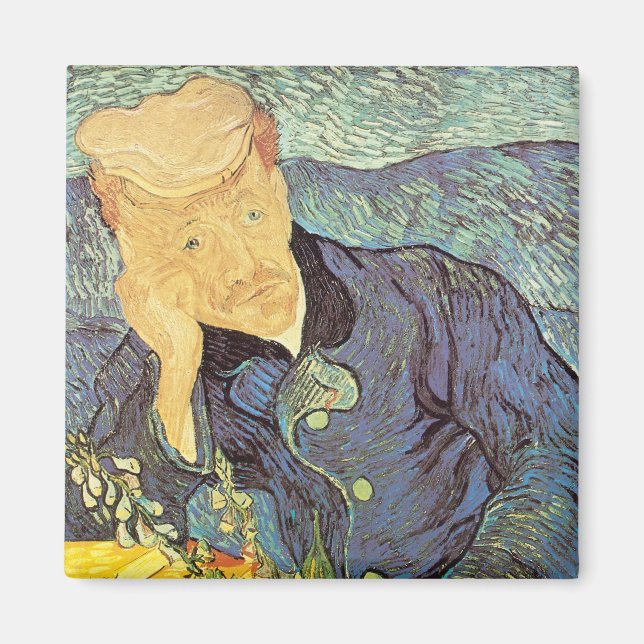 Imán Vincent van Gogh - Retrato del Médico Gachet (Frente)