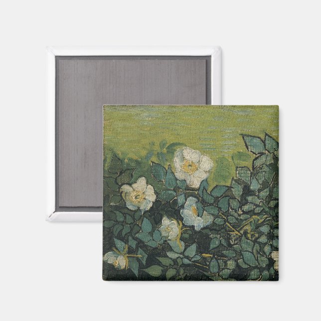 Imán Vincent van Gogh - Rosas silvestres (Anverso/Reverso)
