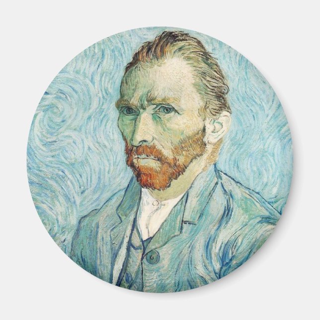 Imán Vincent Van Gogh Self Retrato Blue (Frente)