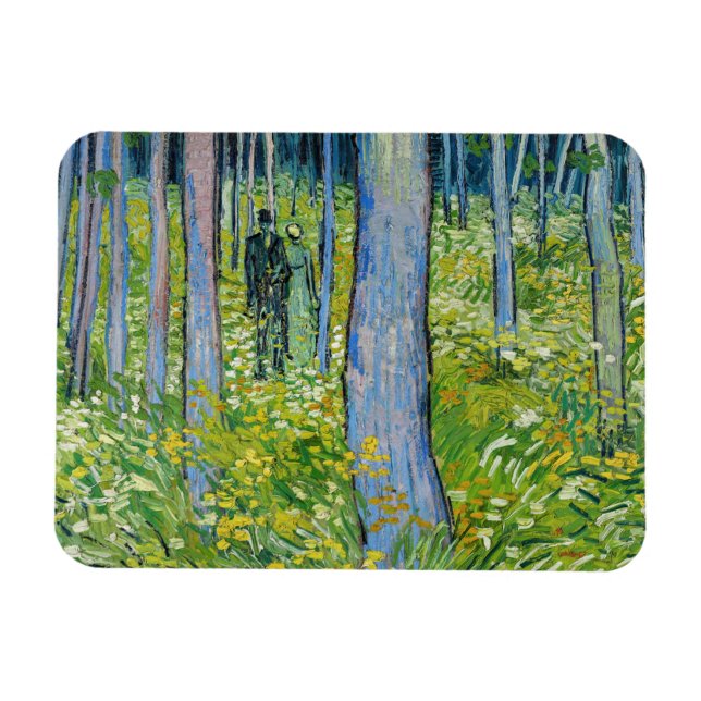 Imán Vincent van Gogh - Sotobosque con dos figuras (Horizontal)