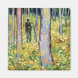 Imán Vincent Van Gogh - Sotobosque con dos figuras