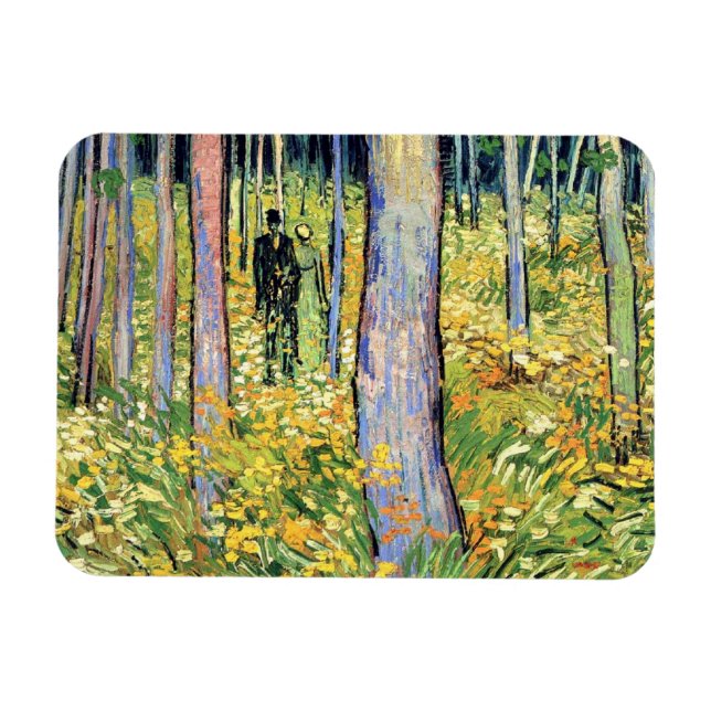 Imán Vincent Van Gogh - Sotobosque con dos figuras (Horizontal)
