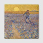 Imán Vincent van Gogh - Sower with Setting Sun<br><div class="desc">La ducha/ducha con puesta de sol - Vincent van Gogh,  aceite sobre lienzo,  1888,  Arles</div>