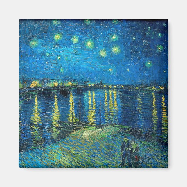 Imán Vincent Van Gogh Starry Night Sobre El Ródano (Frente)