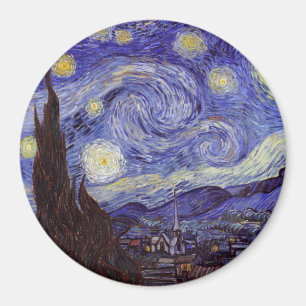 Imán Vincent Van Gogh Starry Night Vintage Bella Artes