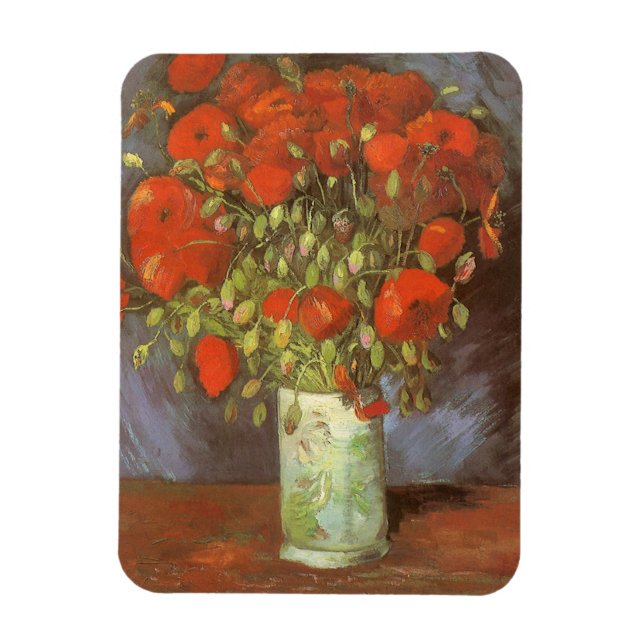 Imán Vincent van Gogh Still Life Vase con los lapiceros (Vertical)