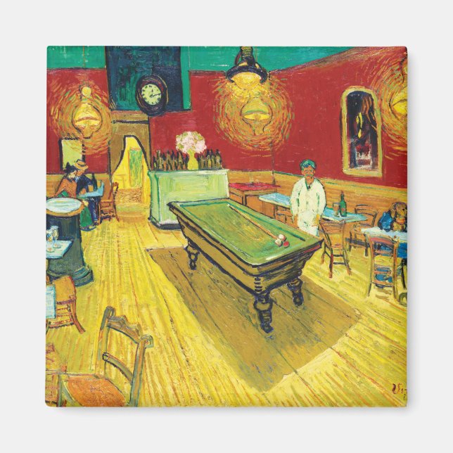 Imán Vincent Van Gogh The Night Cafe (Le café de nuit) (Frente)
