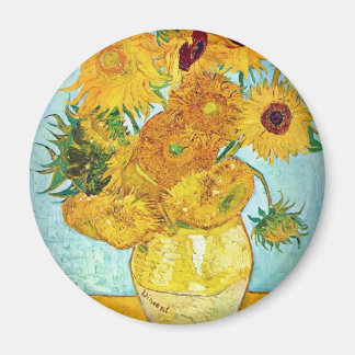 Imán Vincent van Gogh - Vase con 12 girasoles
