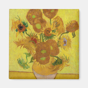 Imán Vincent van Gogh - Vase con quince girasoles