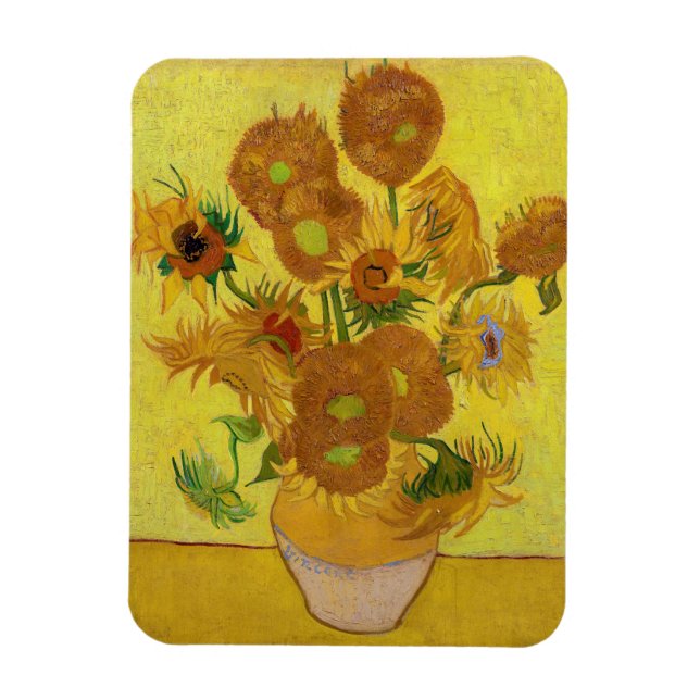 Imán Vincent van Gogh - Vase con quince girasoles (Vertical)