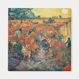 Imán Vincent van Gogh Viñedos rojos en Arles, 1888