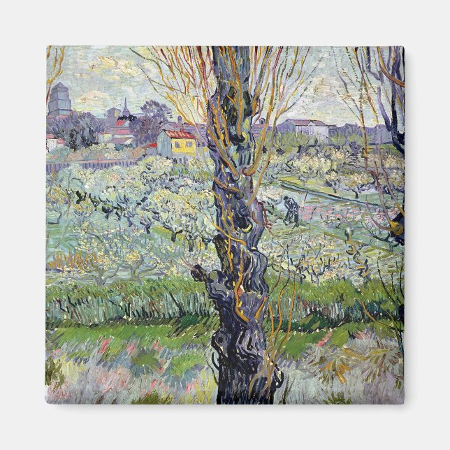 Imán Vincent van Gogh | Vista de Arles, 1889 (Frente)
