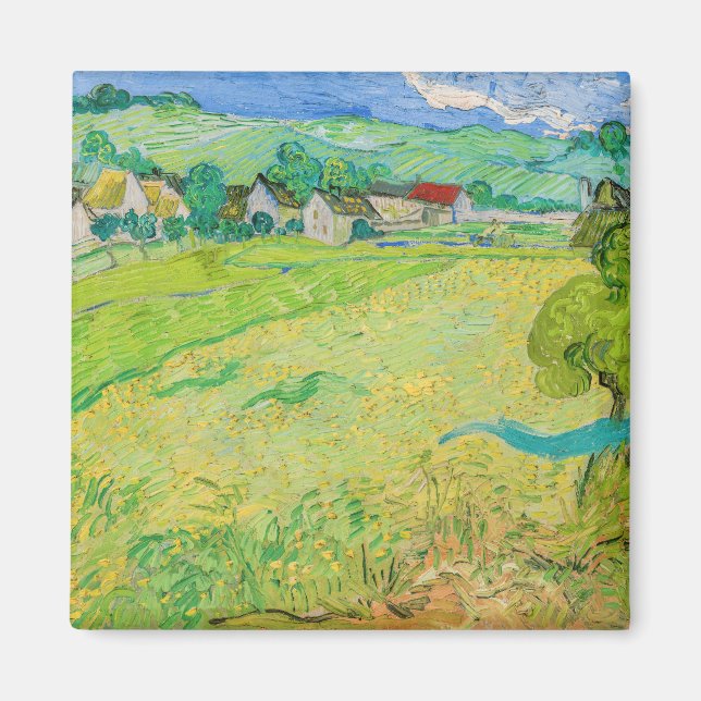 Imán Vincent van Gogh - Vista de los vagones cerca de A (Frente)