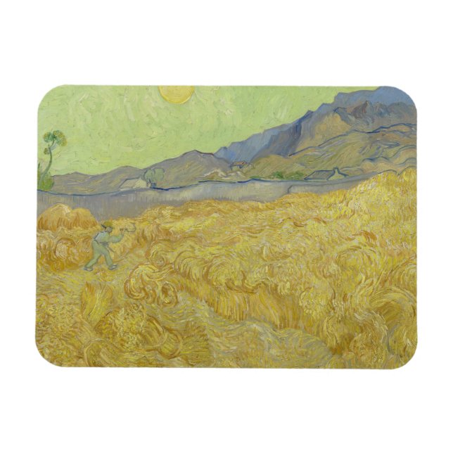 Imán Vincent van Gogh - Wheatfield con un pañal (Horizontal)
