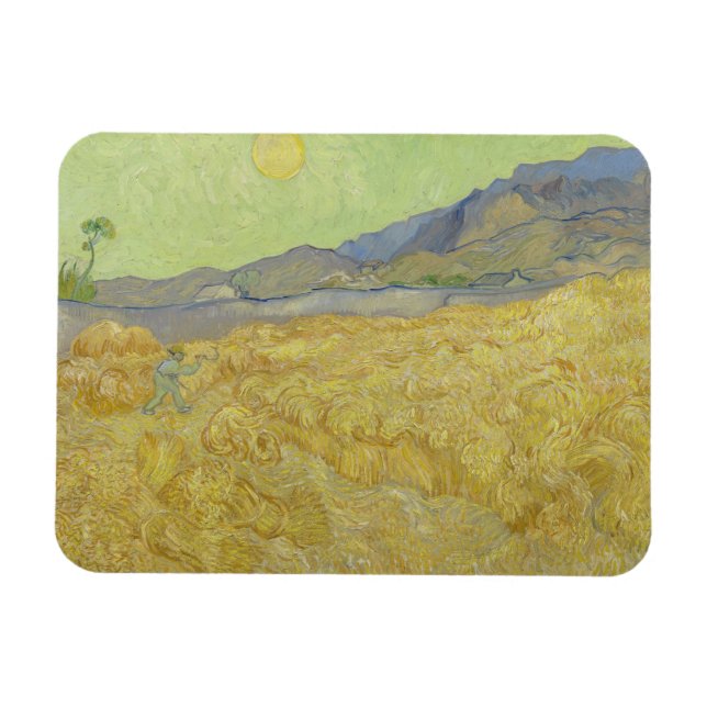 Imán Vincent Van Gogh, Wheatfield Con Un pañal (Horizontal)