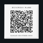 Imán Vínculo de sitio web de código QR para empresas bl<br><div class="desc">Cree su propio imán de negocios personalizado con un enlace a un sitio web de código QR. Para una personalización más avanzada de este diseño,  haga clic en el BOTÓN HERRAMIENTA DE DISEÑO AZUL.</div>
