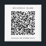 Imán Vínculo de sitio web de código QR para empresas bl<br><div class="desc">Cree su propio imán de negocios personalizado con un enlace a un sitio web de código QR. Para una personalización más avanzada de este diseño,  haga clic en el BOTÓN HERRAMIENTA DE DISEÑO AZUL.</div>
