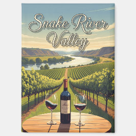 Imán Viñedo en la postal del valle del río Idaho