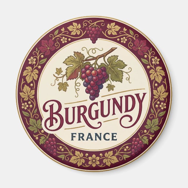 Imán Viñedos de Borgoña, Côte d'Or Francia (Frente)