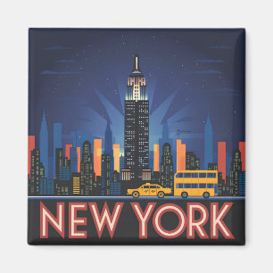 Imán Viñeta de los Estados Unidos de Nueva York