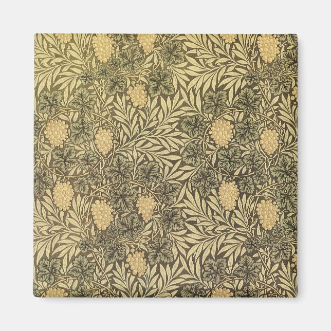 Imán Viñeta de William Morris, patrones textiles de épo (Frente)