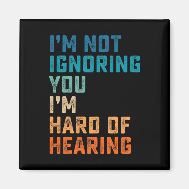 Imán Viñeta Duro De Oír A Awa Sorda Del Lenguaje Del Ró (Frente)