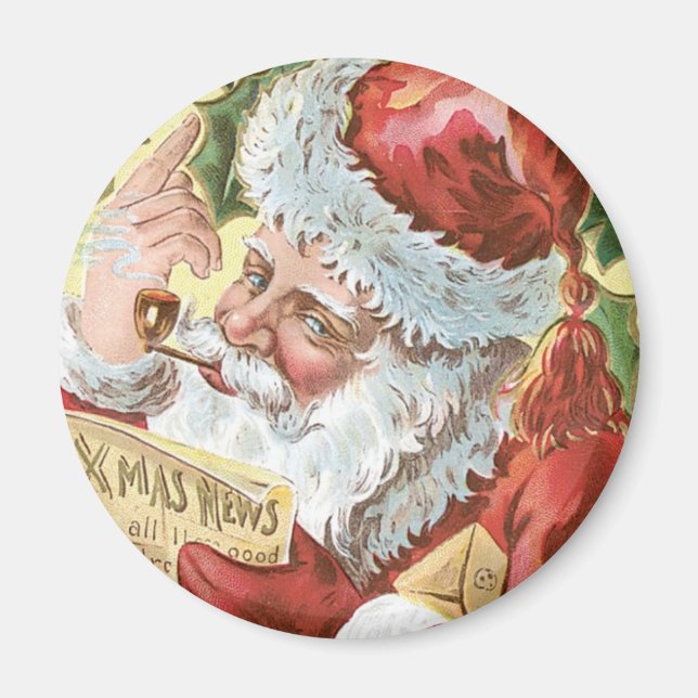 Imán Viñeta Santa con lista (Frente)