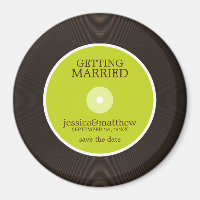 Vinil Record Wedding Save the Date