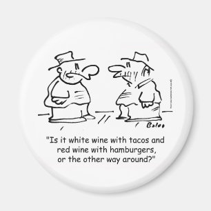 Imán Vino blanco con el vino rojo del tacos con las