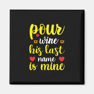 Imán Vino de Boda Su Apellido Es Mío