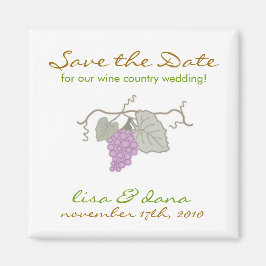 Imán Vino de campo Boda de uva