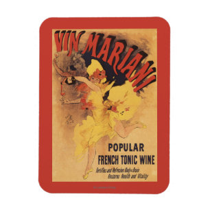 Imán Vino de colada del chica de baile de Vin Mariani